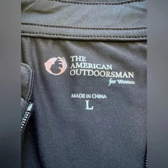 THE AMERICAN OUTDOORSMAN FOR WOMAN Black Zip Up Lightweight Jacket Size Large - Picture 2 of 10
